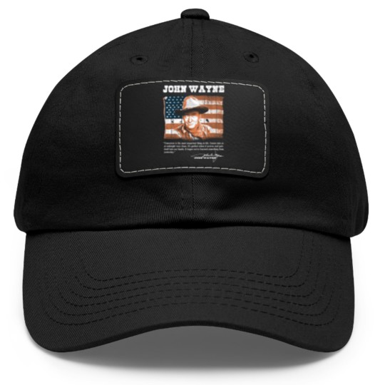 Discover John Wayne - Awesome John Wayne american flag te Dad Hat With Leather Patch