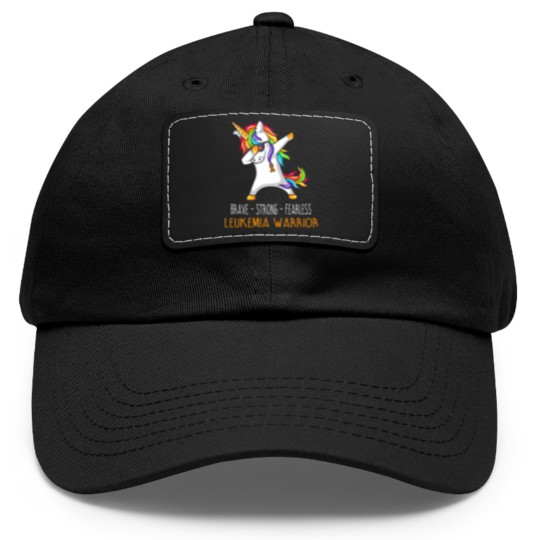 Discover Brave Strong Fearless LEUKEMIA Support LEUKEMIA Awareness Gifts - Leukemia Cancer Awareness - Dad Hat With Leather Patch