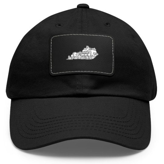 Discover Kentucky Dad Hat With Leather Patch I Bourbon Trail Map Gift Dad Hat With Leather Patch I Men Women