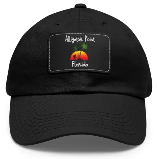 Discover Alligator Point Florida Dad Hat With Leather Patch