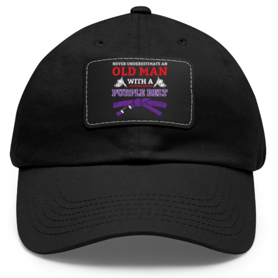 Discover Jiu Jitsu Dad Hat With Leather Patch Old Man Dad Hat With Leather Patch Purple Belt Dad Hat With Leather Patch Dad Hat With Leather Patch
