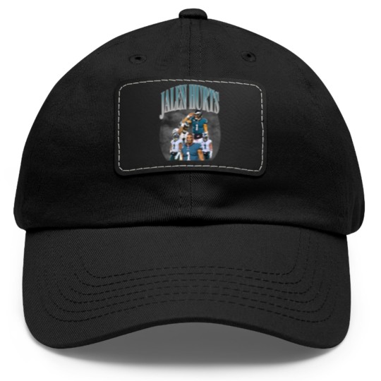 Discover 90s Vintage Inspired Jalen Hurts Dad Hat With Leather Patch, Jalen Hurts Dad Hat With Leather Patch, football vintage Dad Hat With Leather Patch