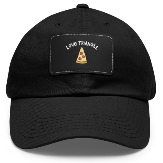 Discover Love Triangle Pizza Crusher Dad Hat With Leather Patch