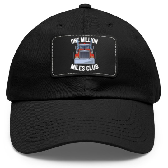 Discover One Million Miles Club Diesel Truck Driver Trucker Dad Hat With Leather Patch