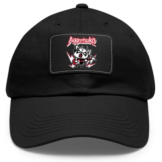 Discover Aggretsuko Rocker Rage Dad Hat With Leather Patch Dad Hat With Leather Patch Dad Hat With Leather Patch