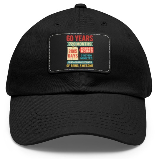 Discover Turning 60 Years Old 60Th Birthday Decorations Bda Dad Hat With Leather Patch
