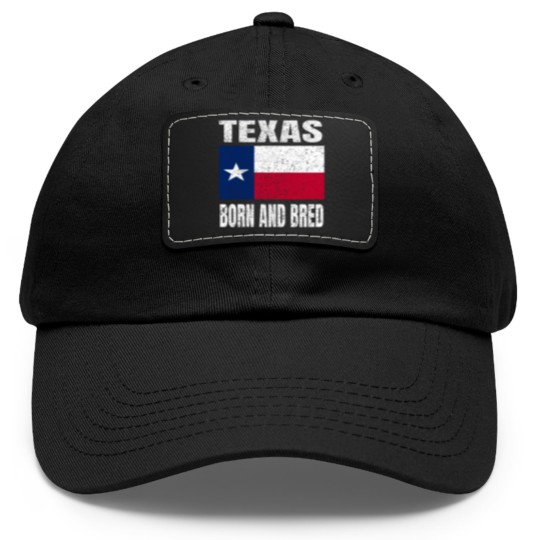 Discover Texas Born And Bred - Vintage Texas State Flag Dad Hat With Leather Patch