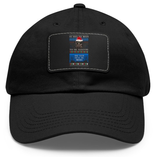 Discover Cthulhu Ugly Christmas  Dad Hat With Leather Patch