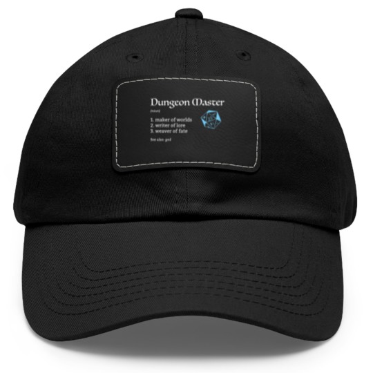 Discover DD Dungeon Master DM for Dungeons and Dragons Dad Hat With Leather Patch