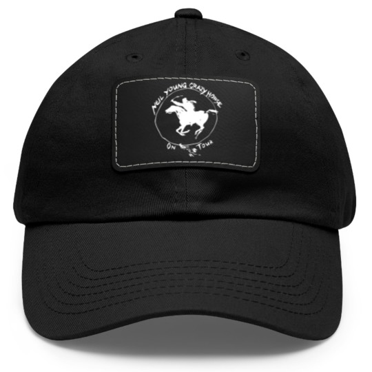 Discover Unisex // Neil Young // Crazy Horse // Short Sleeve Dad Hat With Leather Patch