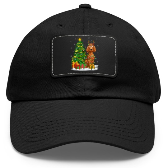 Discover Irish Setter Dog Lover Xmas Lighting Irish Setter Dad Hat With Leather Patch