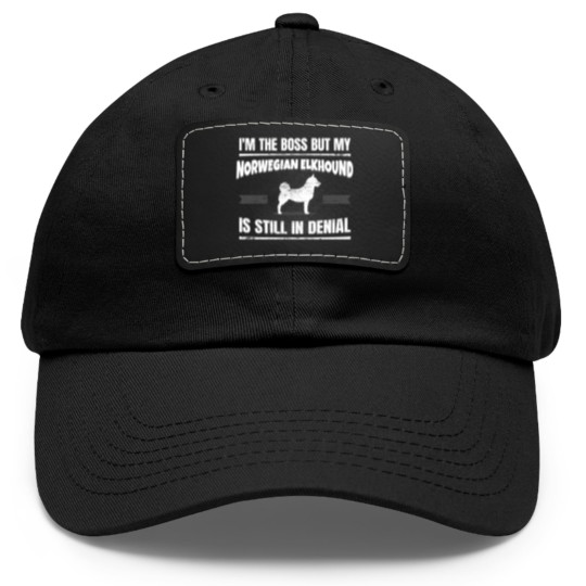 Discover Norwegian Elkhound Doggie School Dog Trainer Gag Dad Hat With Leather Patch