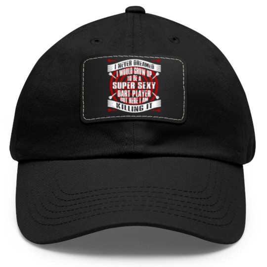 Discover Super Sexy dart player 2 Dad Hat With Leather Patch