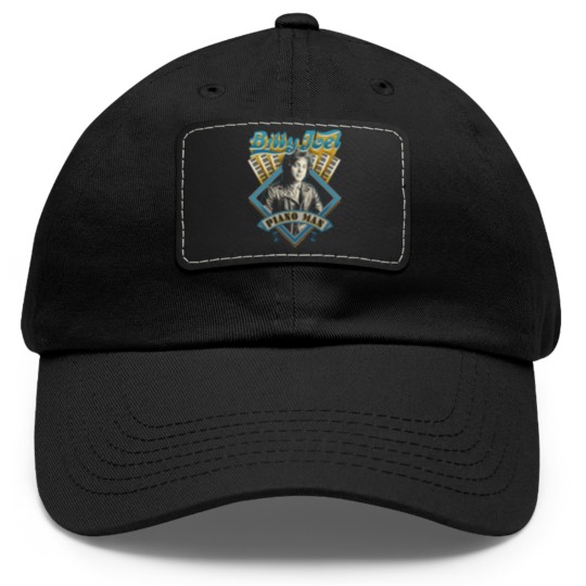 Discover Billy Joel 'Piano Man' (Black) Dad Hat With Leather Patch