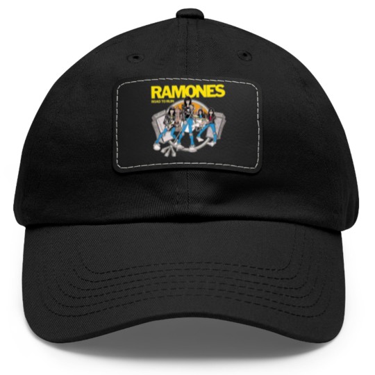 Discover Ramones RoadTo Ruin Hypebeast Rock Band Vintage Design Dad Hat With Leather Patch