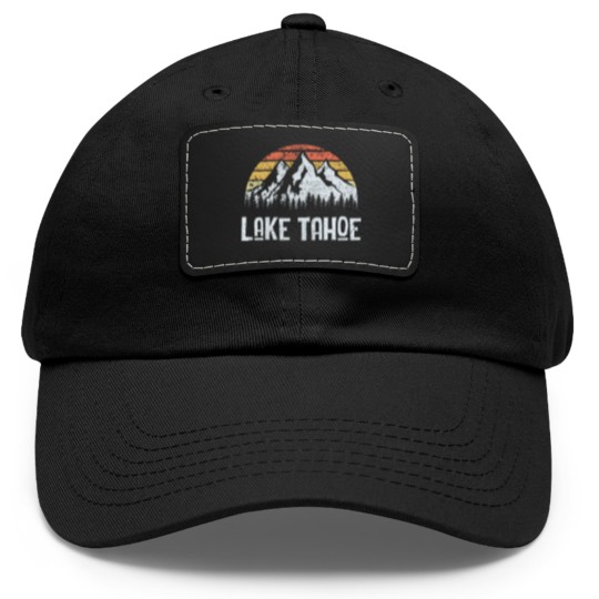 Discover Vintage Retro Lake Tahoe Dad Hat With Leather Patch
