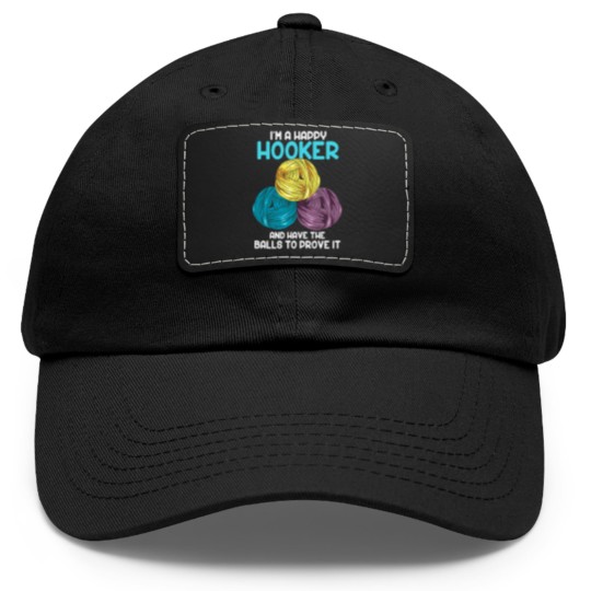 Discover Crocheting Knitting Hooker Quilting Sewing Fabric Dad Hat With Leather Patch