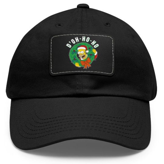 Discover The Simpsons Christmas Santa Homer D'Oh-Ho-Ho Alt Dad Hat With Leather Patch