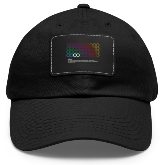 Discover Infinity math symbol Dad Hat With Leather Patch