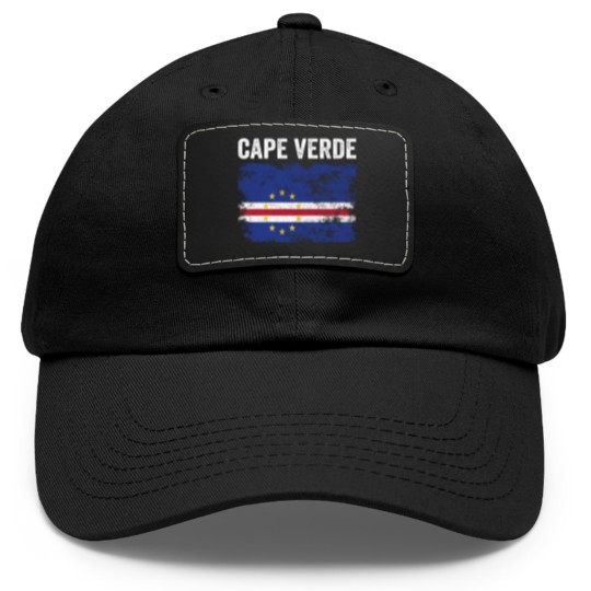 Discover Cape Verde Flag Distressed Dad Hat With Leather Patch