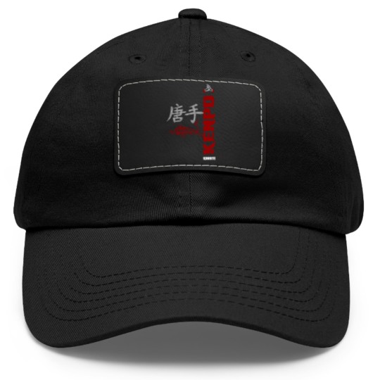 Discover vertical kenpo with chinese kanji dragon red Dad Hat With Leather Patch