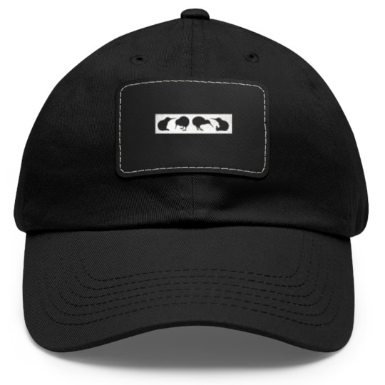 Discover Kiwi Bird Silhouettes New Zealand Animal Dad Hat With Leather Patch