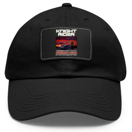 Discover Knight Rider Dad Hat With Leather Patch