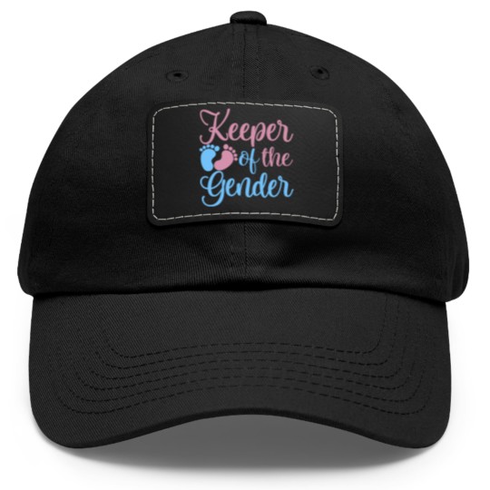 Discover Gender Reveal Dad Hat With Leather Patch, Keeper Of The Gender Dad Hat With Leather Patch, Gender Reveal Ideas, Gender Reveal Party Dad Hat With Leather Patch