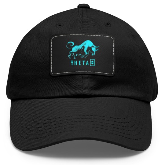 Discover THETA Crypto BULLRUN Blockchain Token Dad Hat With Leather Patch