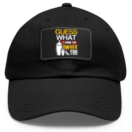 Discover Guess What I Know The Owner Too Waitress Dad Hat With Leather Patch