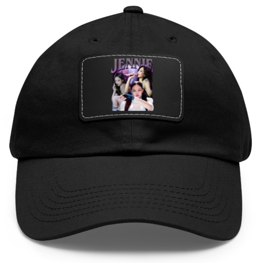 Discover Kim Jennie Dad Hat With Leather Patch, Jennie Vintage Dad Hat With Leather Patch,
