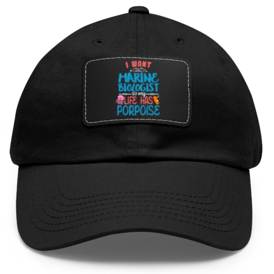 Discover Marine Biology Future Marine Biologist Gift Saying Dad Hat With Leather Patch