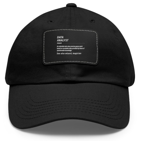 Discover Funny Data Dad Hat With Leather Patch for Data Analysts Gift Men Dad Hat With Leather Patch