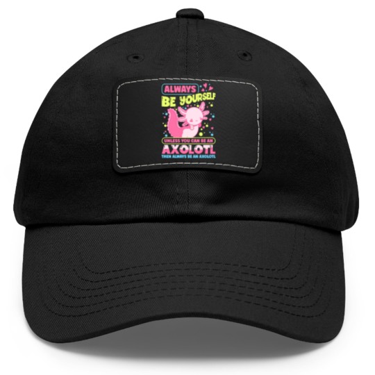 Discover Axolotl Axolotl 5 Dad Hat With Leather Patch