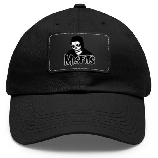Discover The Misfits-Band Misfits-Band Dad Hat With Leather Patch
