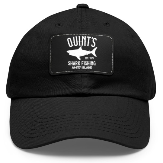 Discover Quint's Shark Fishing - Amity Island 1975 Dad Hat With Leather Patch