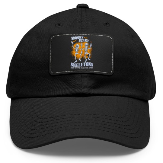 Discover spooky scary skeletons send shivers down your spine Dad Hat With Leather Patch