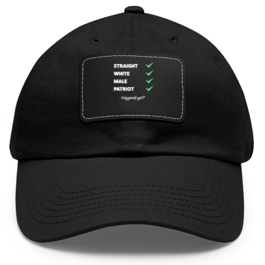 Discover Anti Woke - Funny Conservative Dad Hat With Leather Patch