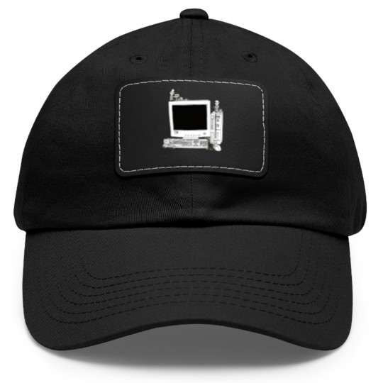 Discover Computer 2000 Dad Hat With Leather Patch