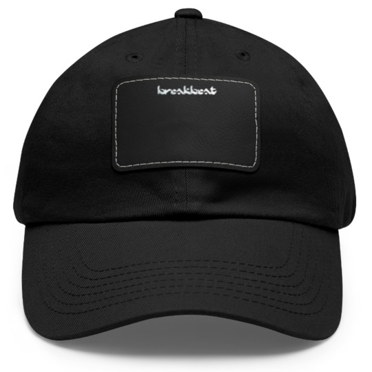 Discover BREAKBEAT WHITE Dad Hat With Leather Patch