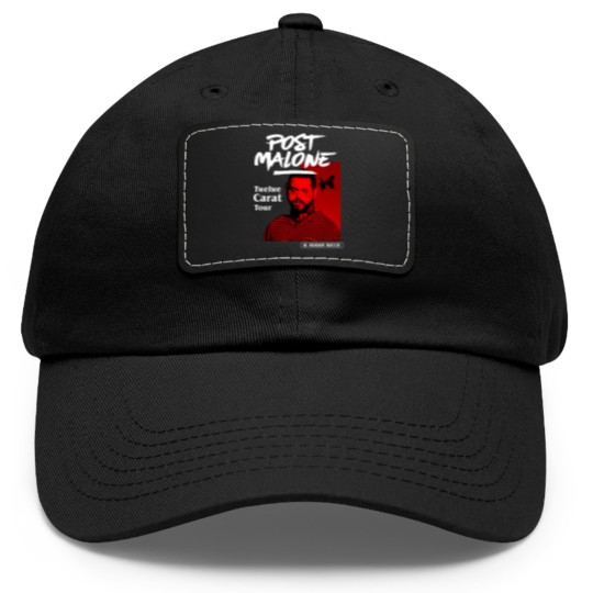 Discover Post Malone Vintage Graphic Dad Hat With Leather Patch, Post Malone Dad Hat With Leather Patch, Post Malone Merch, Post Malone Graphic Dad Hat With Leather Patch
