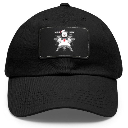 Discover Marshmallow Man Dad Hat With Leather Patch
