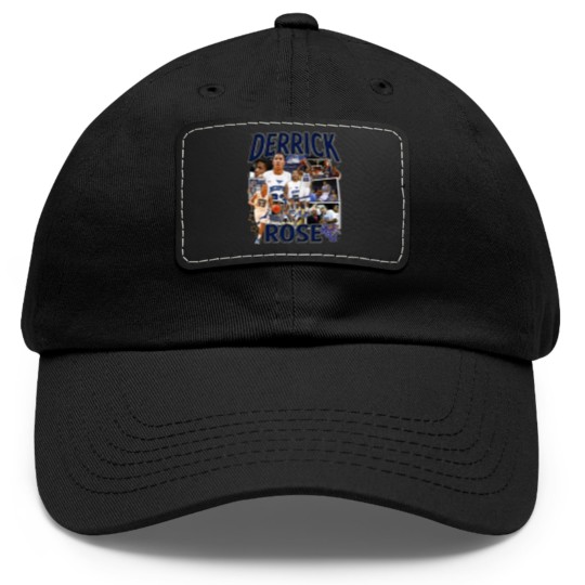Discover Derrick Rose Dad Hat With Leather Patch - Derrick Rose - Retro American Basketball Dad Hat With Leather Patch