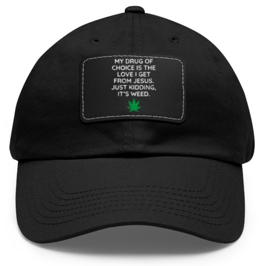 Discover Weed Joke Weed Design Dad Hat With Leather Patch