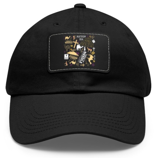 Discover Book Of Matthew Matthew 19 24 The Camel and the Eye of the Needle Dad Hat With Leather Patch