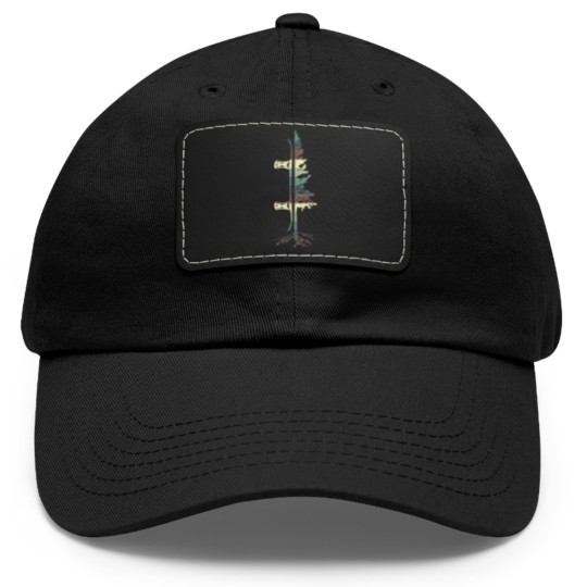 Discover Vintage Pine Snowboard Snowboarding Gift Dad Hat With Leather Patch