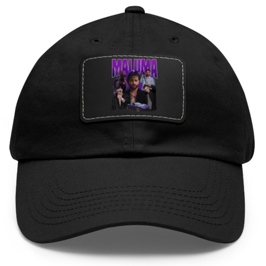 Discover Maluma Graphic Style Dad Hat With Leather Patch, Maluma Dad Hat With Leather Patch