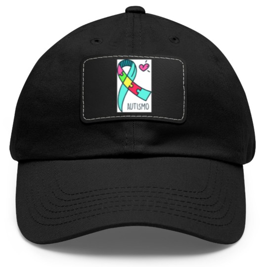 Discover Autism   Autism   Autism   Autism Dad Hat With Leather Patch