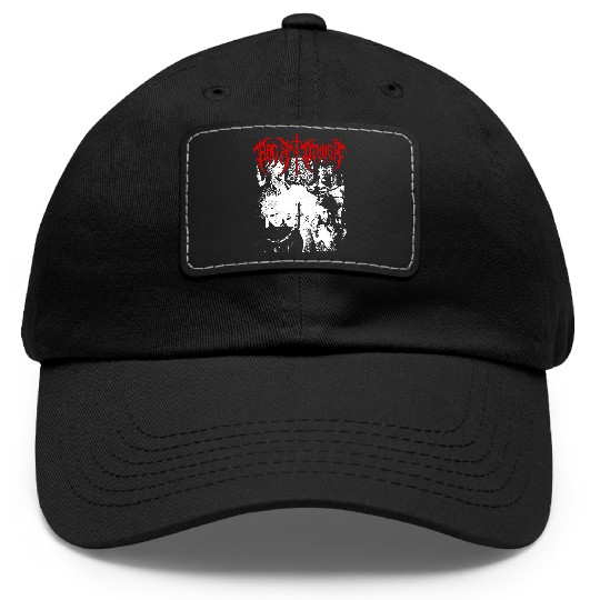 Discover Girl Dinner Black Metal Vintage Dad Hat With Leather Patch