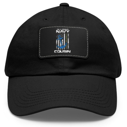 Discover Proud Navy Cousin American Flag Vintage Dad Hat With Leather Patch